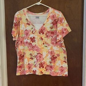 1X Basic Edition Short Sleeved Floral Top